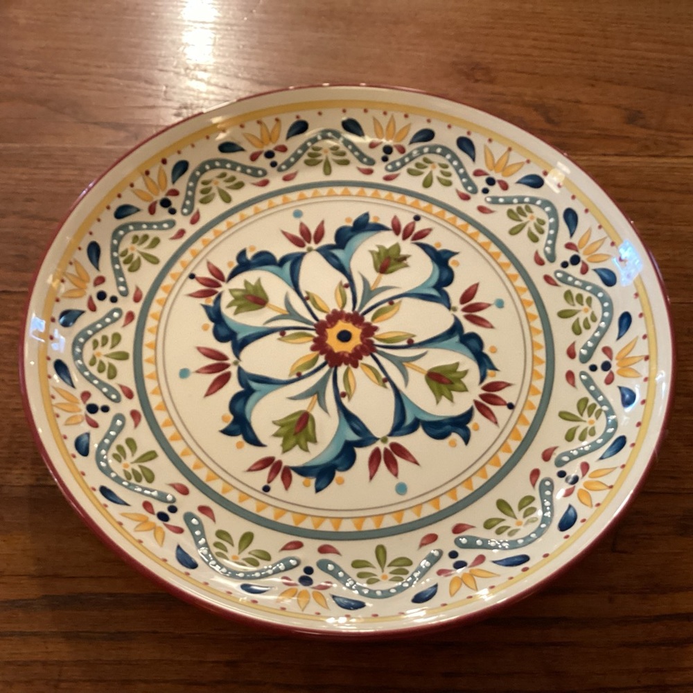 Bobby Flay 16” Seville platter, hand painted